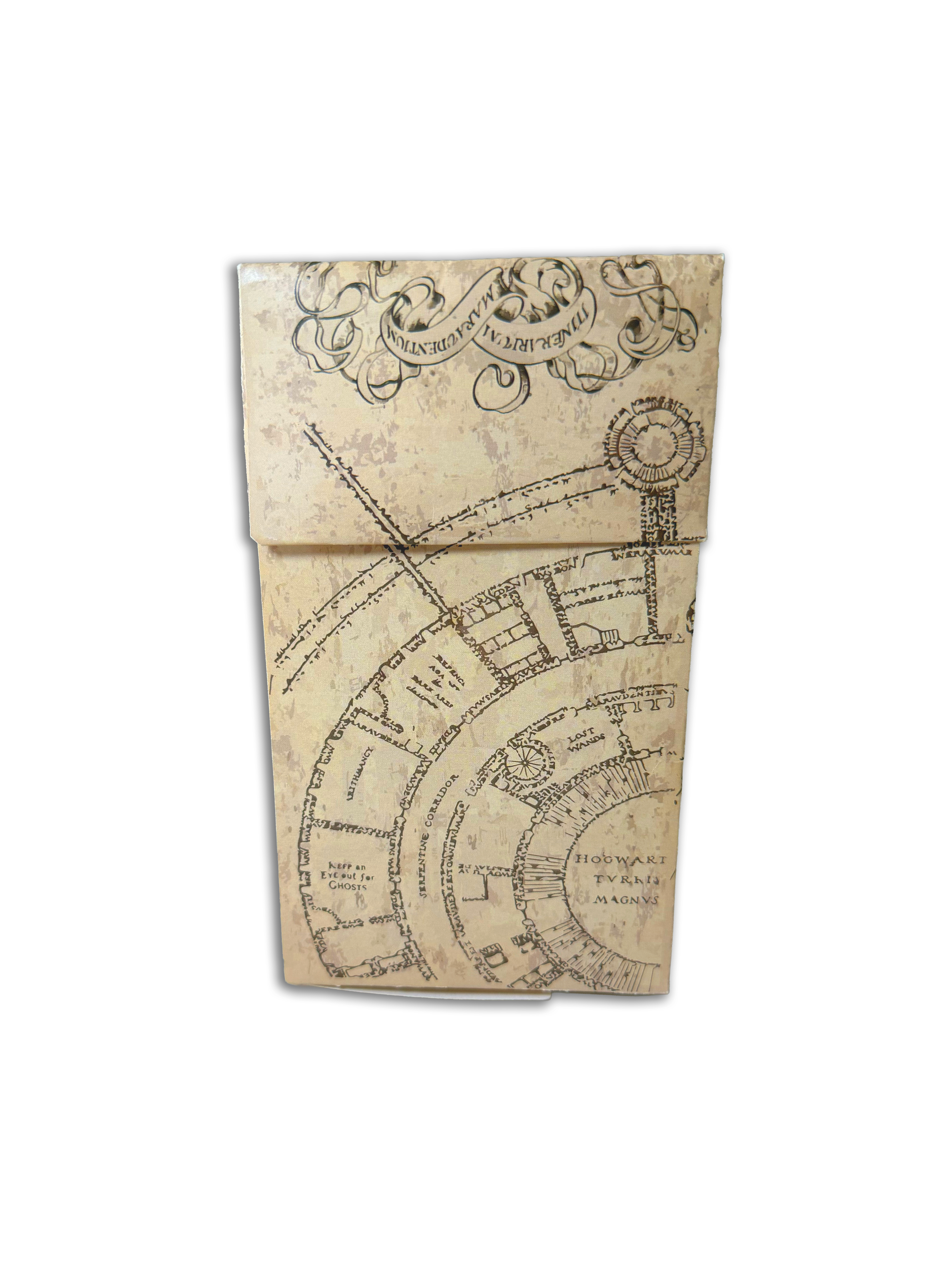 Package showing the overlapping lid construction