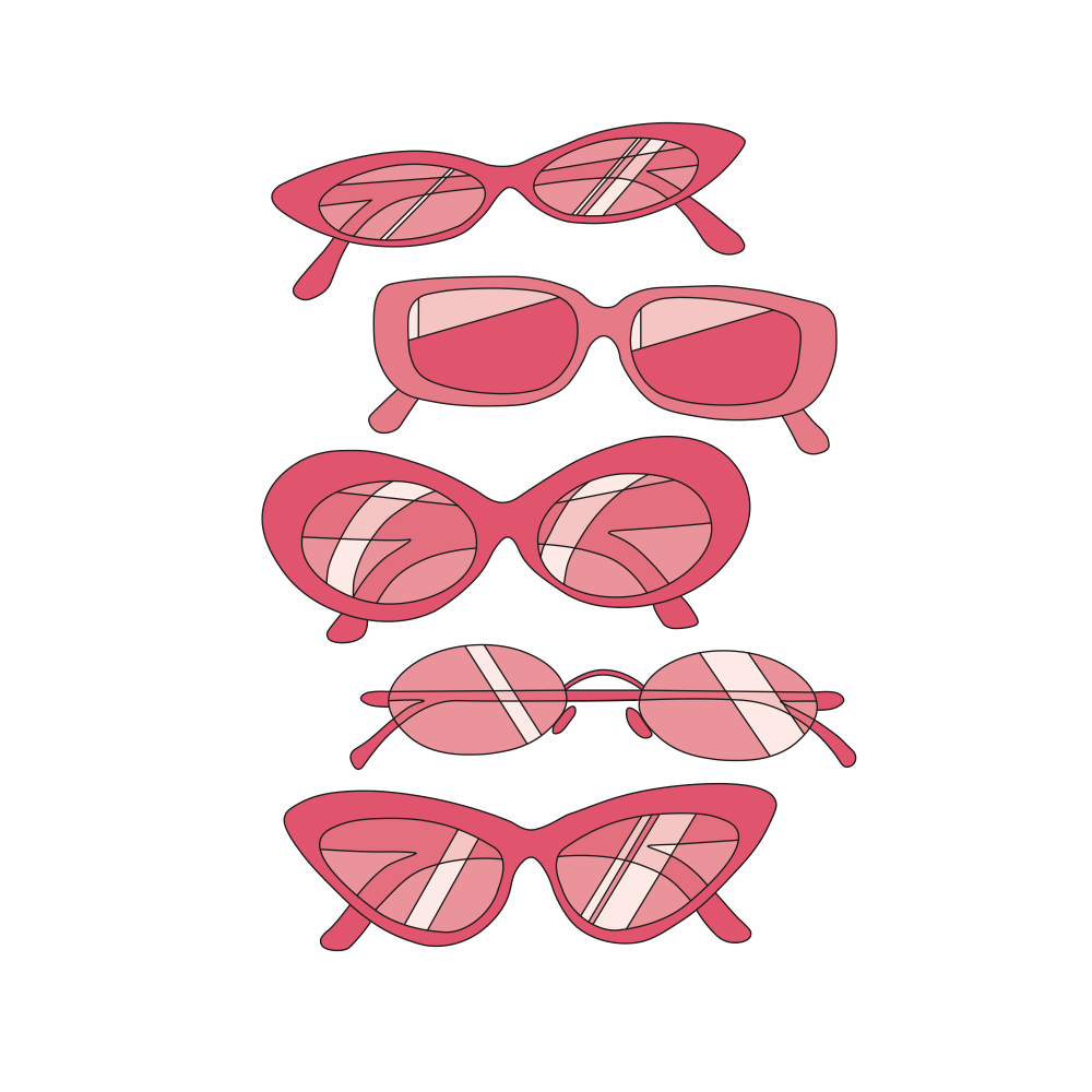 Preview of the sunglasses T-shirt graphic design